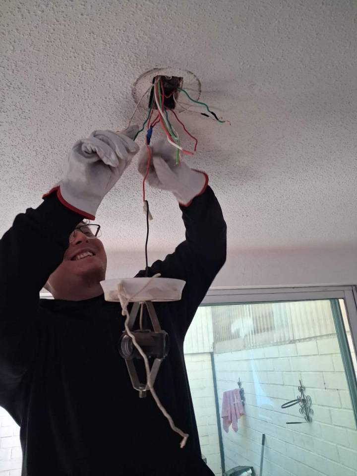 electrician wiring panel